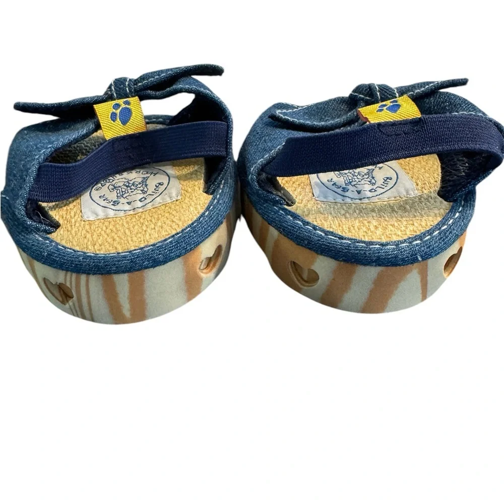 Build-a-Bear Tropical Jean & Rattan Sandals-One Pair